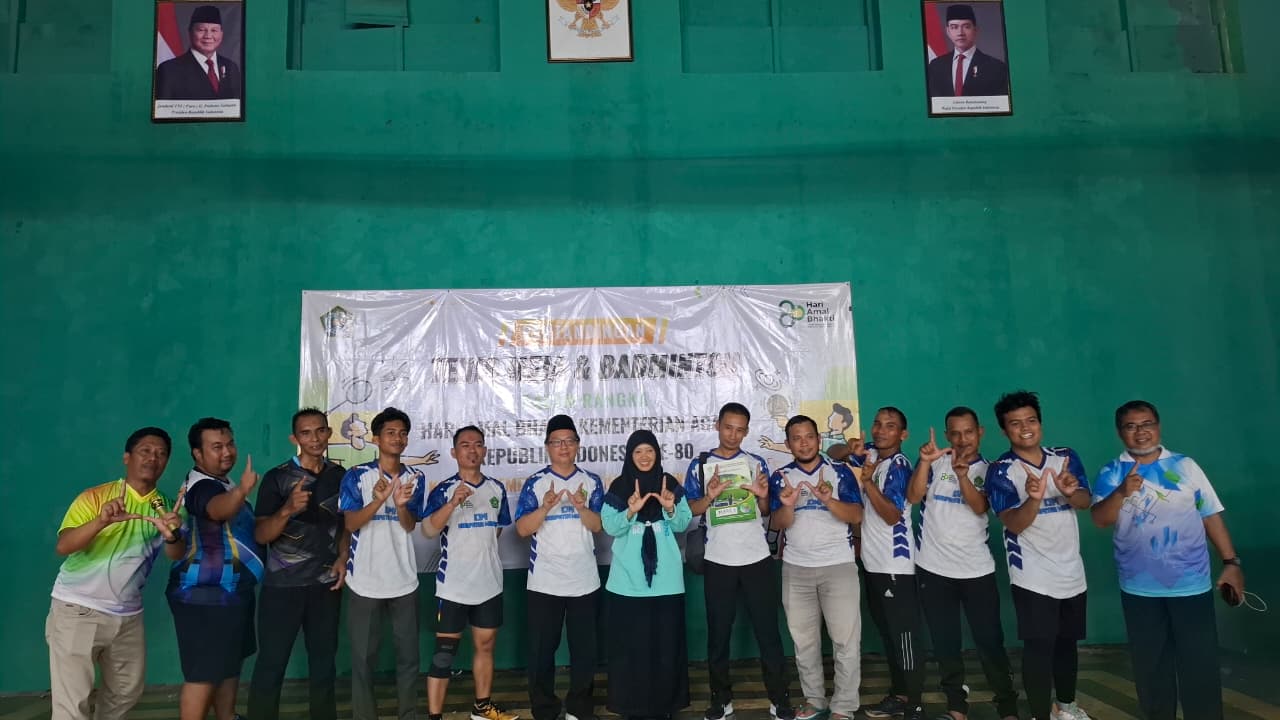 Peringati Hari Amal Bakti ke-80, Kemenag Wonogiri Gelar Lomba Badminton