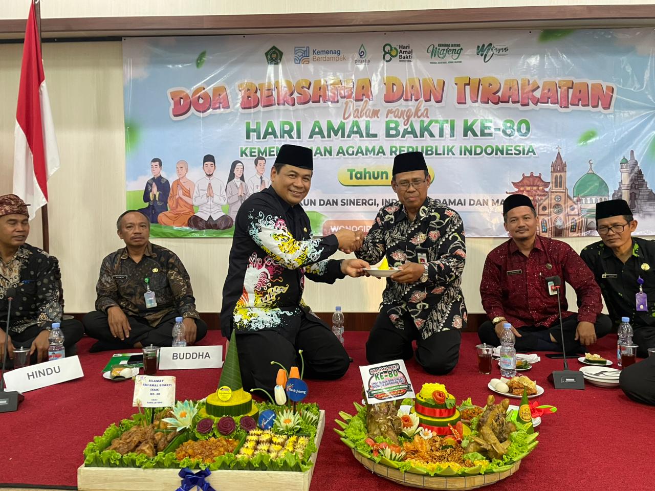 Doa Syukur  HAB Ke-80,  Kemenag Wonogiri Teguhkan Pelayanan dan Harmoni Lintas Agama