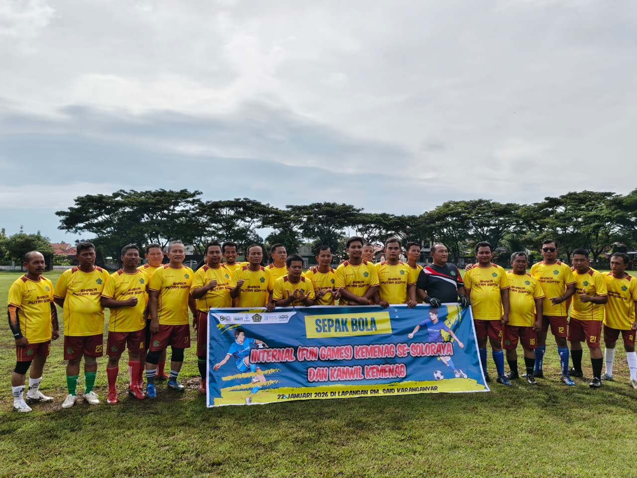 Kemenag Wonogiri Turut Ramaikan Fun Games Sepak Bola se-Solo Raya Bersama Kanwil Kemenag Jateng