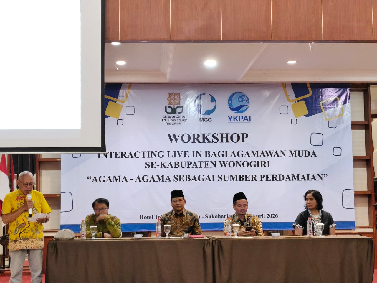 Kakankemenag Wonogiri Buka Workshop Lintas Agama serta Dorong Peran Agamawan Muda